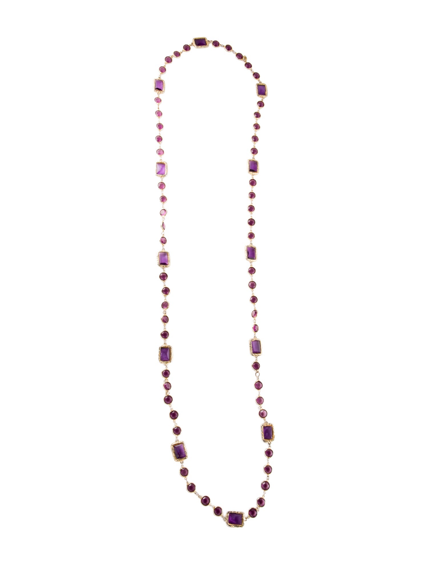 Chanel Vintage Chicklet Sautoir Station Necklace