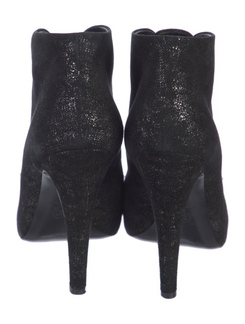 Chanel Interlocking CC Logo Suede Lace-Up Boots