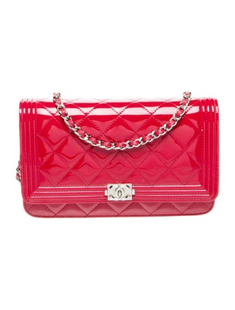 Chanel Patent Boy Wallet On Chain