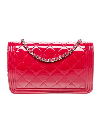 Chanel Patent Boy Wallet On Chain