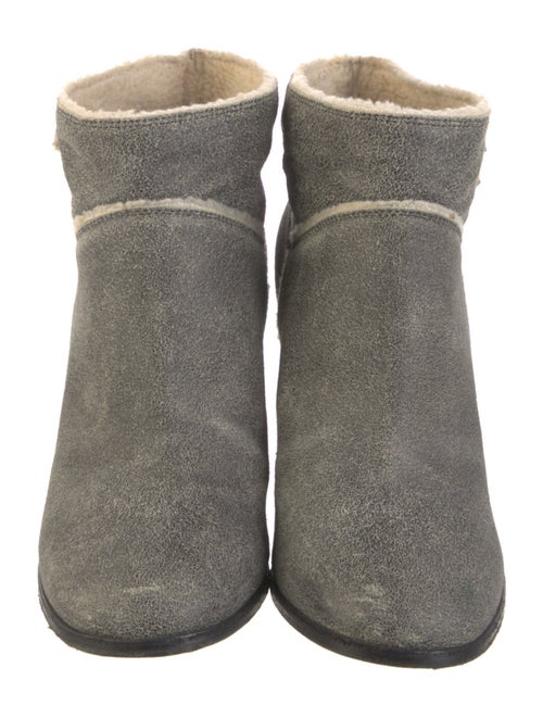 Chanel Interlocking CC Logo Suede Boots