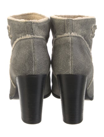 Chanel Interlocking CC Logo Suede Boots