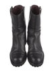 Chanel Interlocking CC Logo Leather Moto Boots