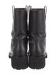 Chanel Interlocking CC Logo Leather Moto Boots