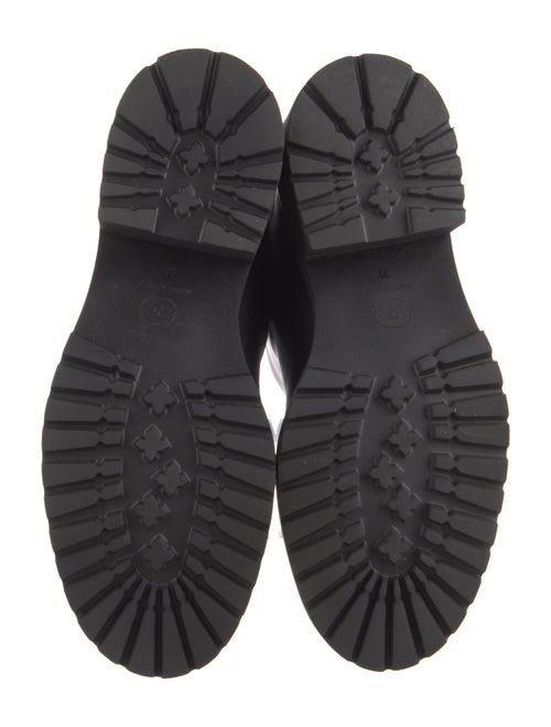 Chanel Interlocking CC Logo Leather Moto Boots