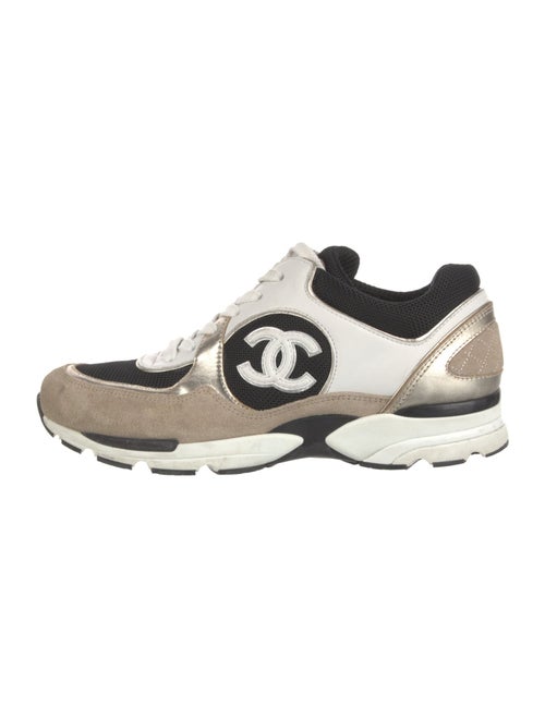Chanel Interlocking CC Logo Suede Sneakers