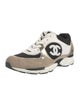 Chanel Interlocking CC Logo Suede Sneakers