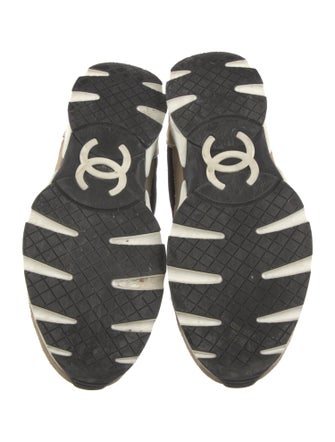 Chanel Interlocking CC Logo Suede Sneakers
