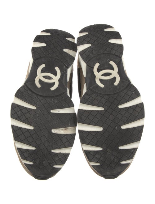Chanel Interlocking CC Logo Suede Sneakers