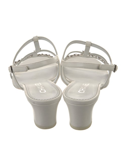 Chanel 2023 Interlocking CC Logo T-Strap Sandals
