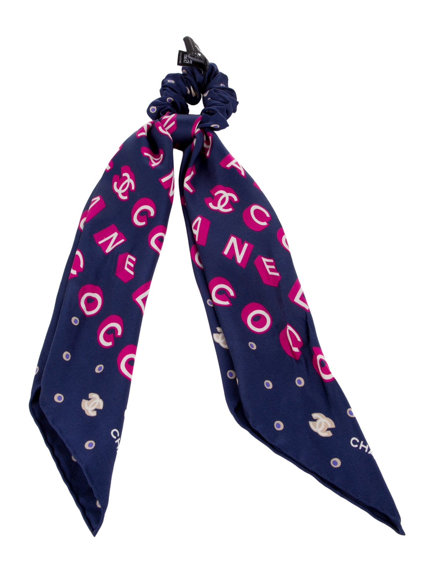 Chanel Silk Scarf and Scrunchie Set