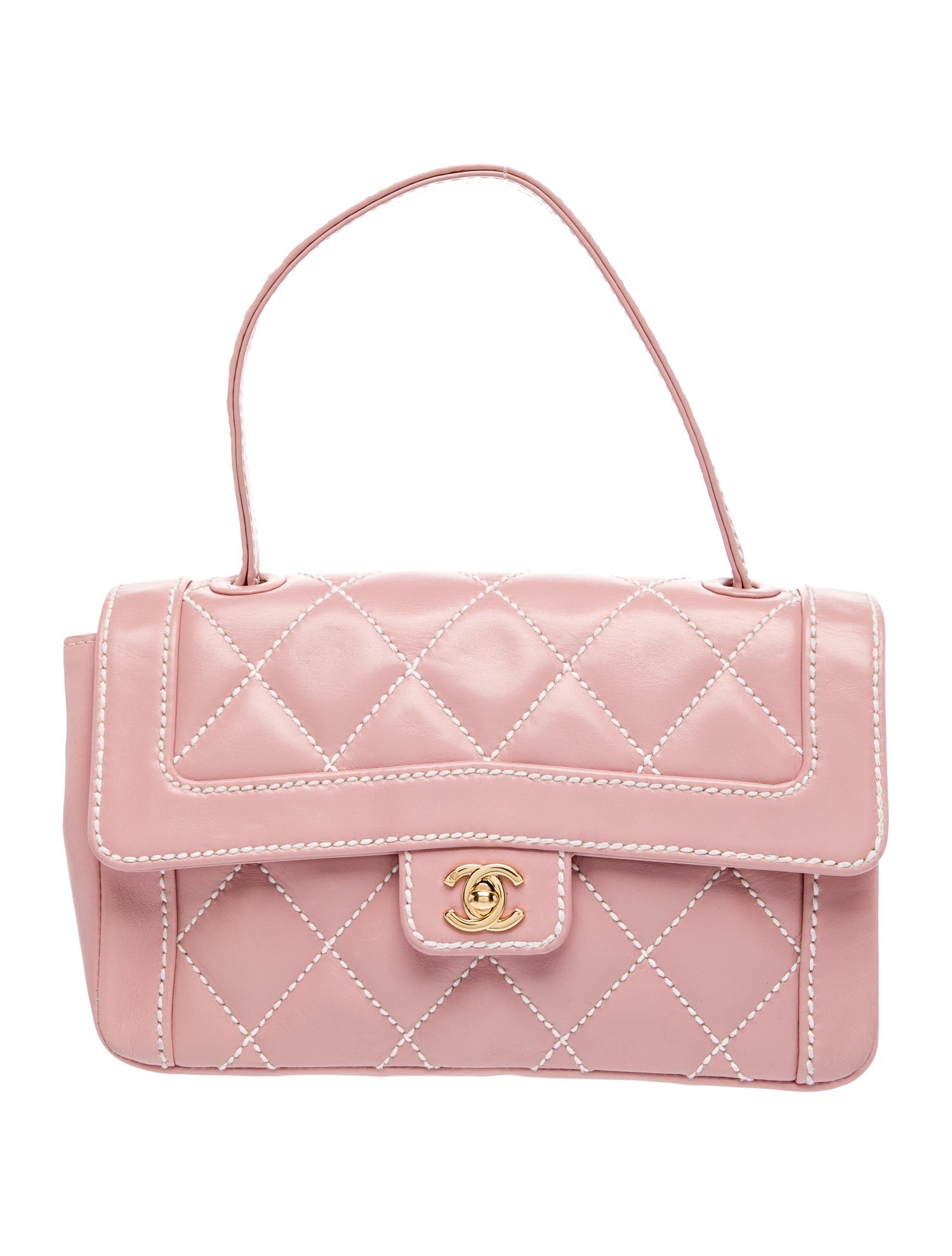 Chanel Surpique Top Handle Flap Bag