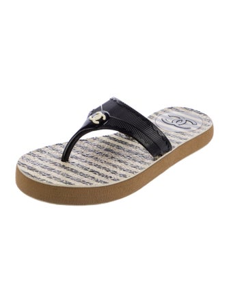 Chanel Interlocking CC Logo Rubber Espadrilles