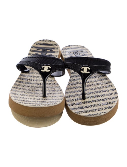 Chanel Interlocking CC Logo Rubber Espadrilles