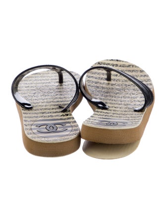 Chanel Interlocking CC Logo Rubber Espadrilles