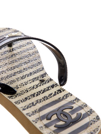 Chanel Interlocking CC Logo Rubber Espadrilles
