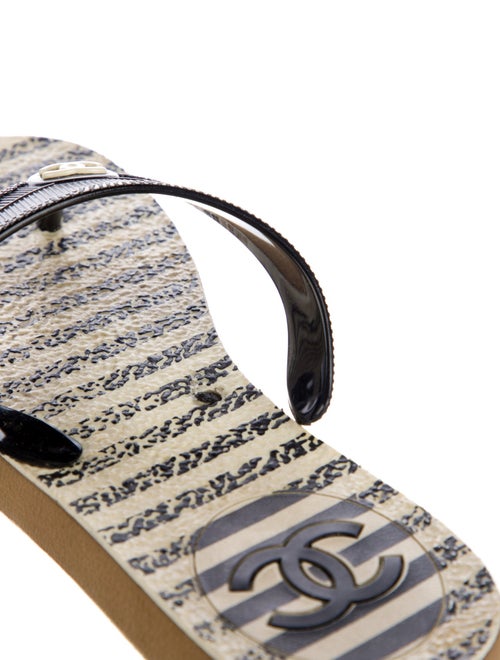 Chanel Interlocking CC Logo Rubber Espadrilles