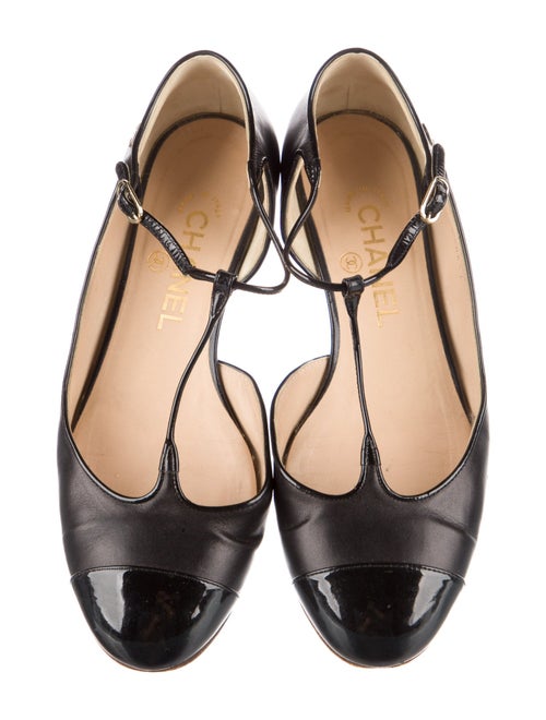 Chanel 2012 Interlocking CC Logo Mary Jane Flats