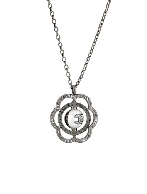 Chanel 2024 Faux Pearl & Strass CC Pendant Necklace