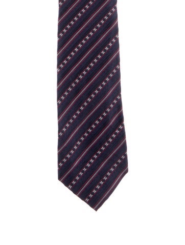 Chanel Ties Striped CC Tie