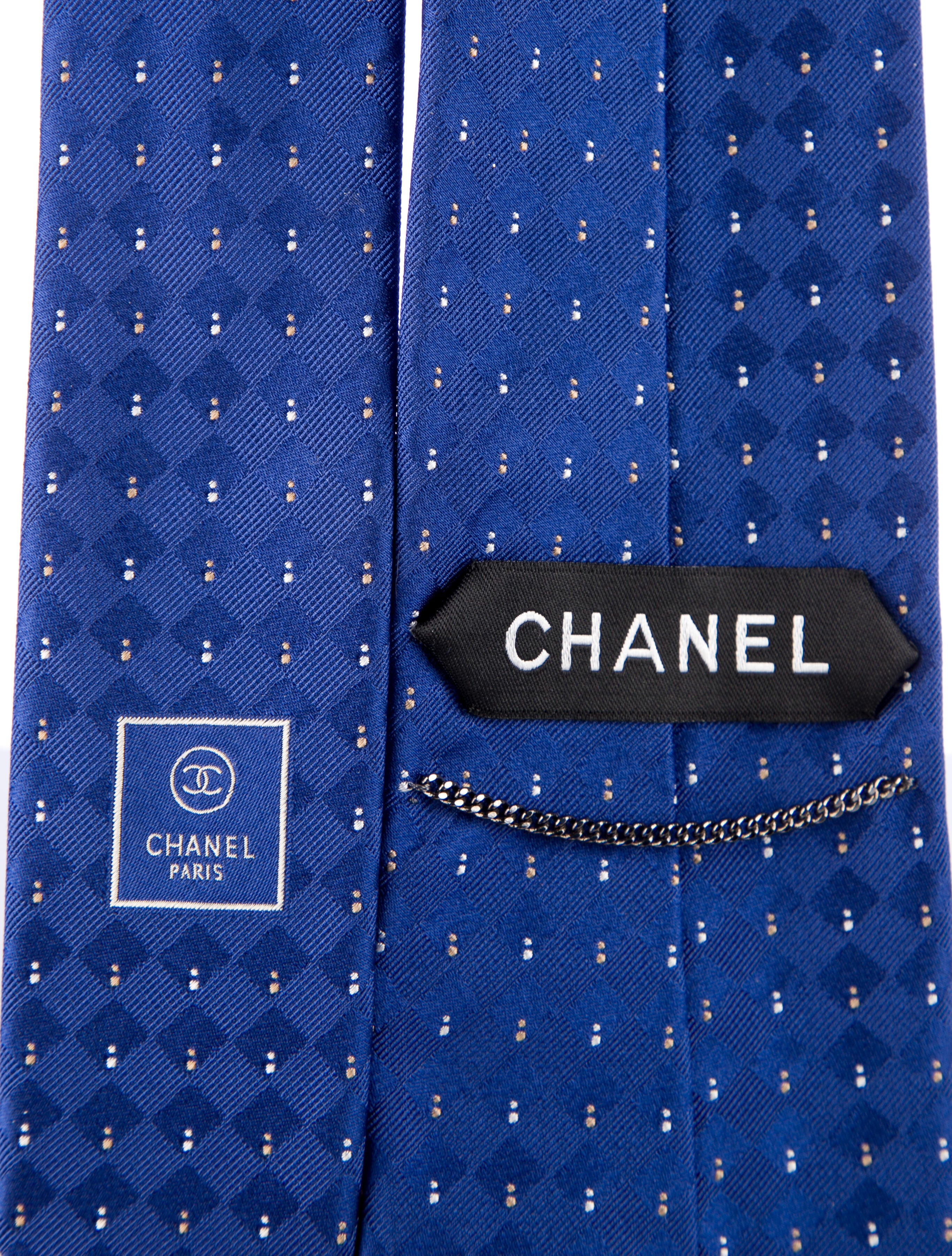 Chanel Silk Printed Tie