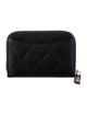 Chanel Zip Around Coin Purse Interlocking CC Logo Compact Wallet