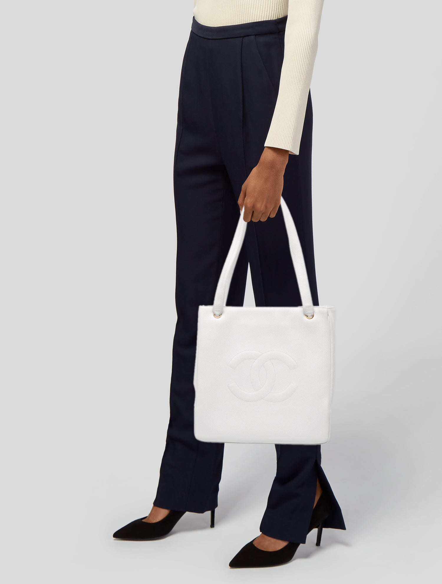 Chanel CC Caviar Tote Bag