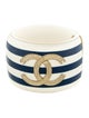 Chanel Resin CC Striped Bangle Bracelet