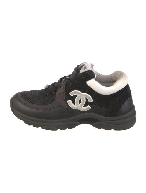 Chanel Interlocking CC Logo Leather Sneakers