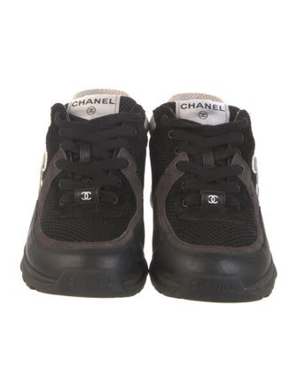Chanel Interlocking CC Logo Leather Sneakers