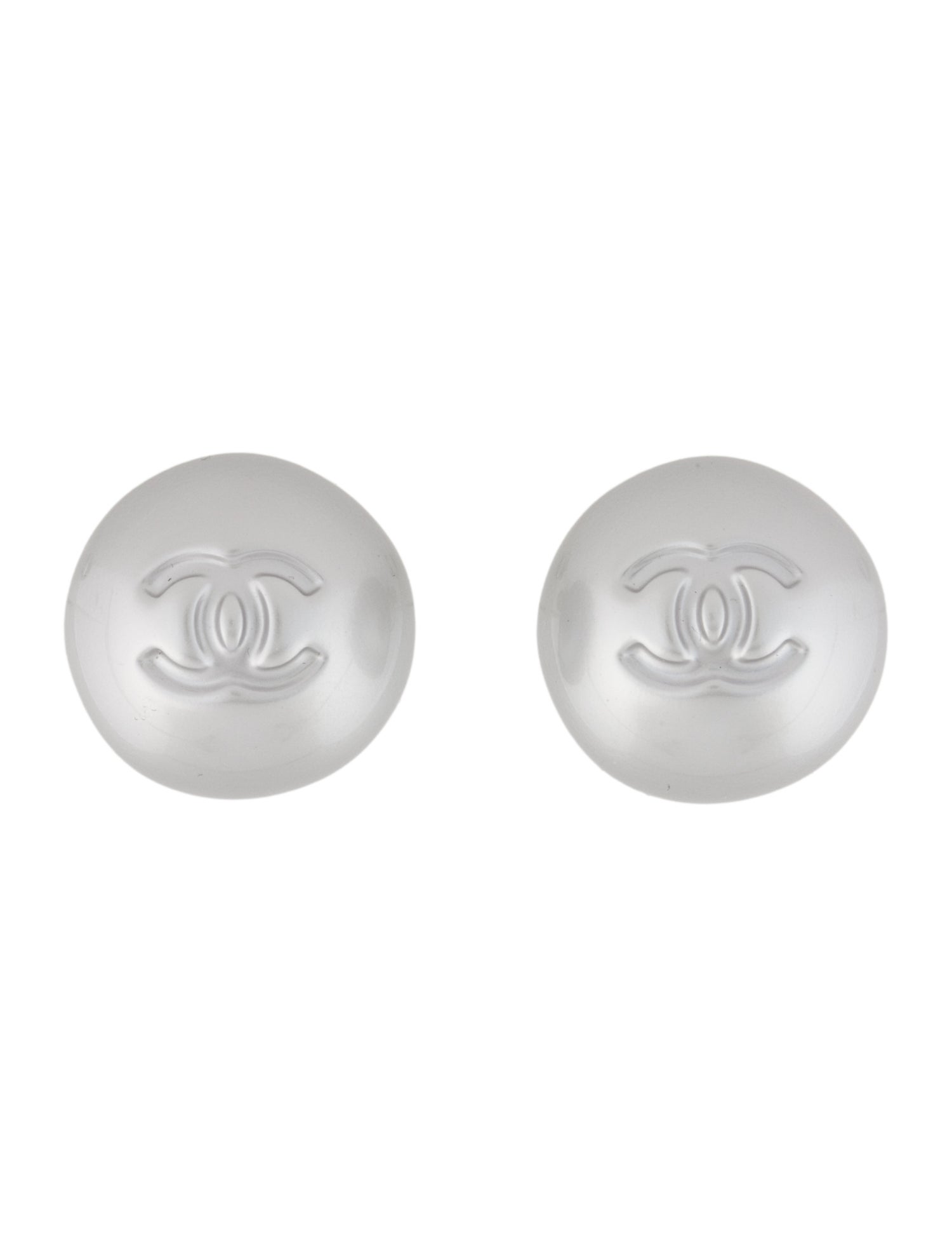 Chanel 2025 Faux Pearl CC Stud Earrings
