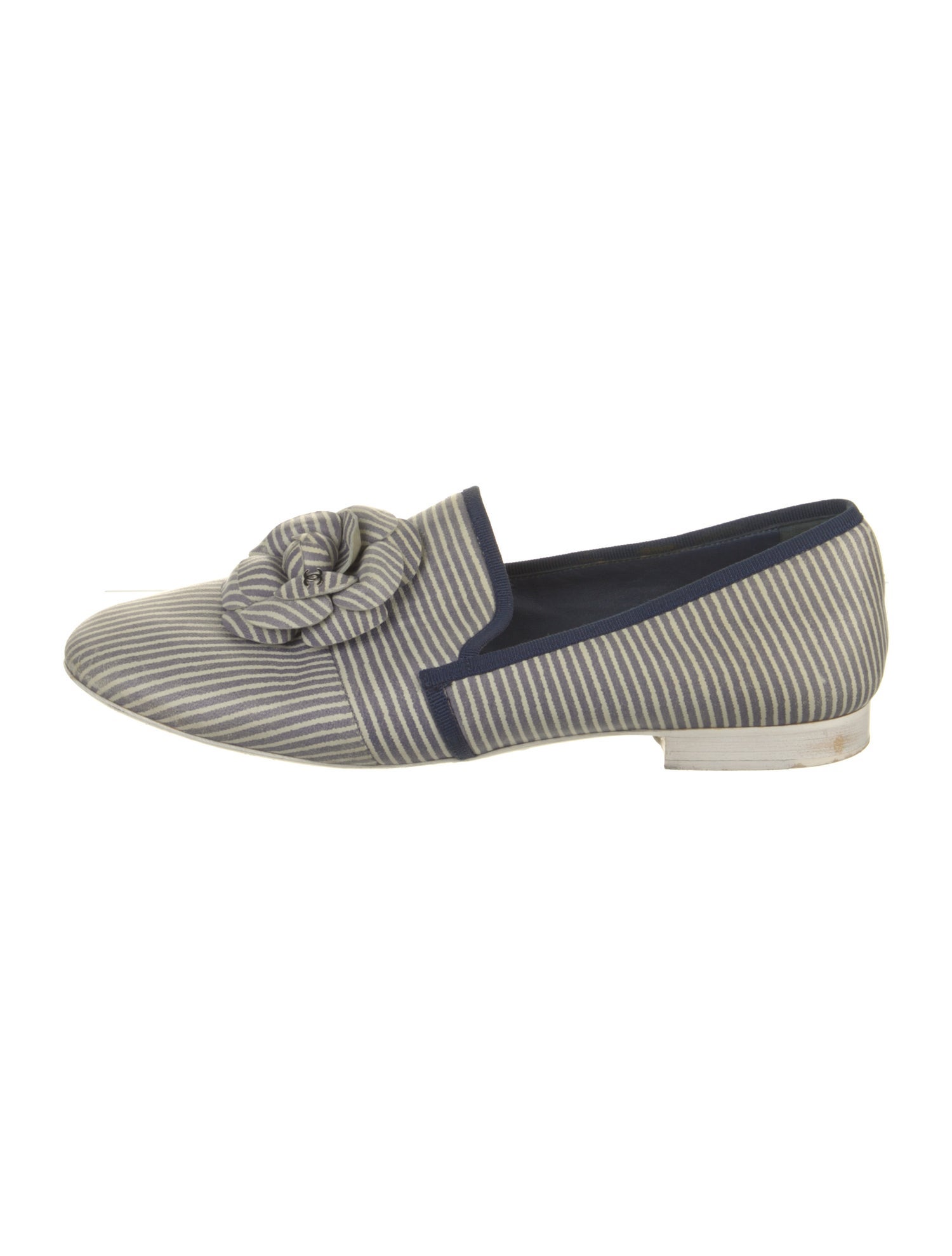 Chanel Interlocking CC Logo Canvas Loafers