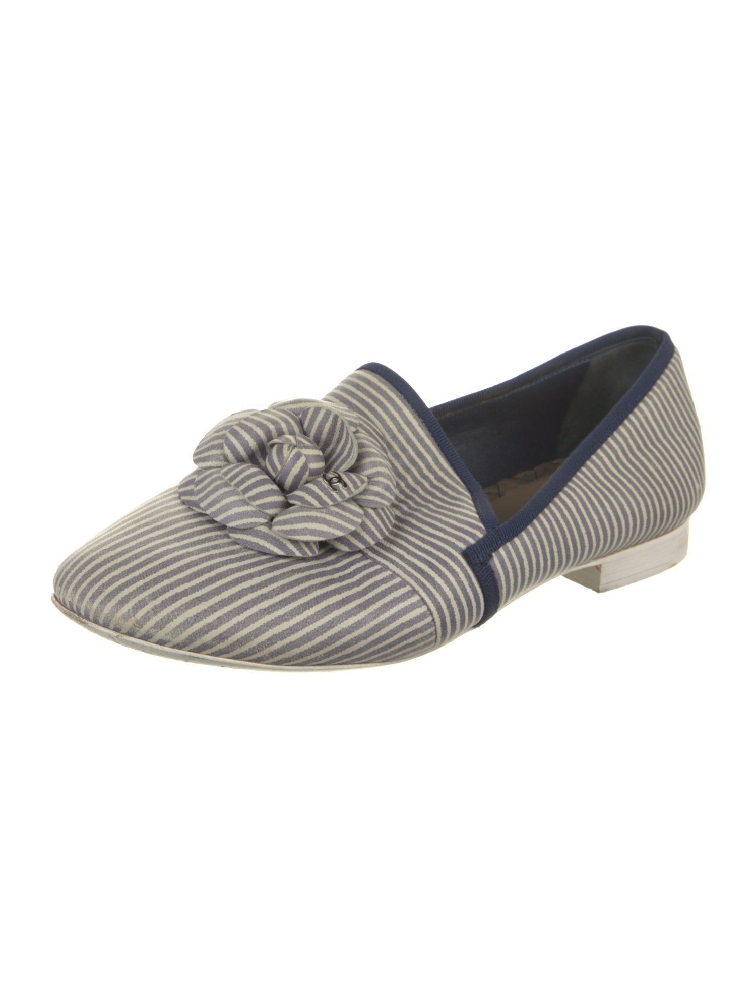 Chanel Interlocking CC Logo Canvas Loafers
