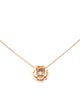 Chanel 18K Diamond Extrait De Camelia Pendant Necklace