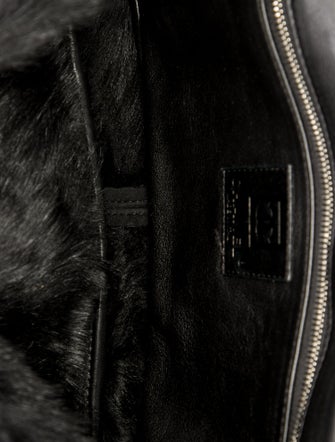 Chanel Sport Fur-Trimmed Horizontal Quilt Flap Bag