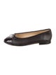 Chanel Interlocking CC Logo Lambskin Ballet Flats
