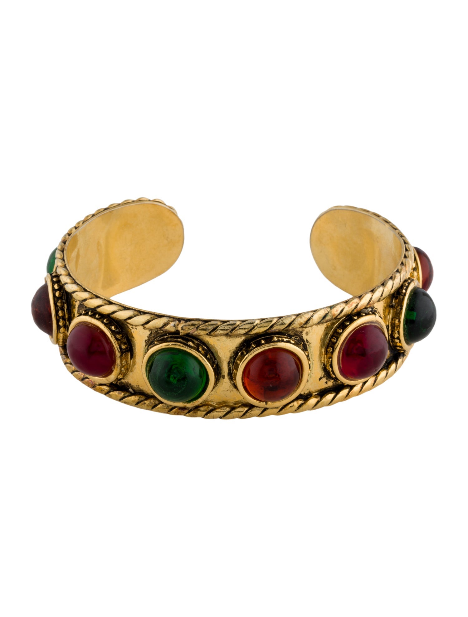 Chanel Vintage Gripoix Cuff Bracelet