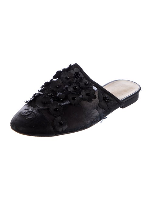 Chanel Interlocking CC Logo Mesh Mules