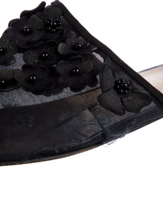Chanel Interlocking CC Logo Mesh Mules