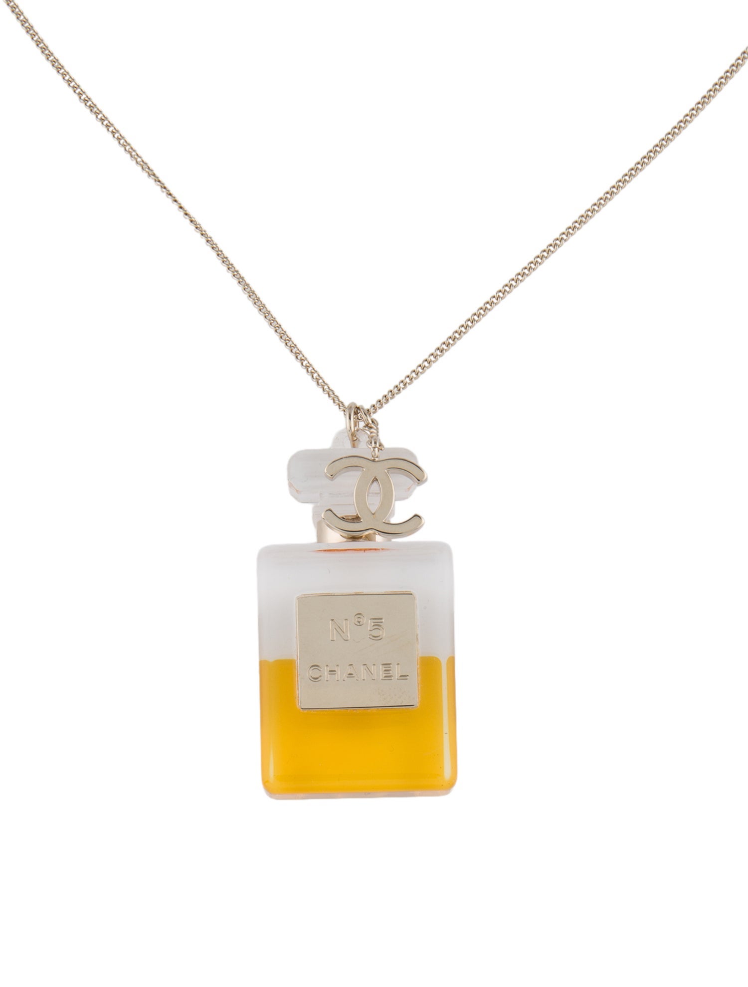 Chanel Resin No.5 Perfume Bottle Pendant Necklace