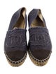 Chanel Interlocking CC Logo Whipstitch Trim Espadrilles