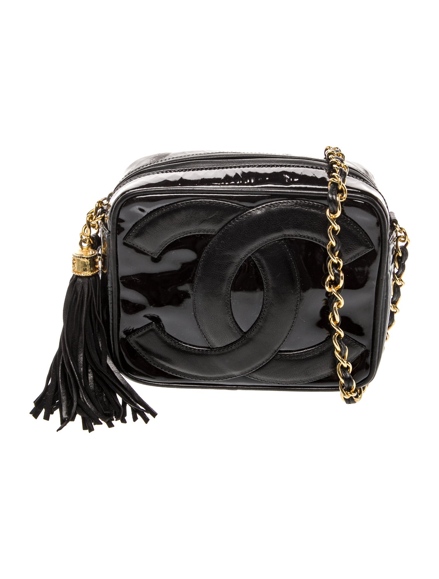 Chanel Patent Small CC Tassel Camera Bag