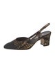 Chanel Interlocking CC Logo Tweed Slingback Pumps