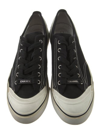 Chanel Interlocking CC Logo Canvas Sneakers