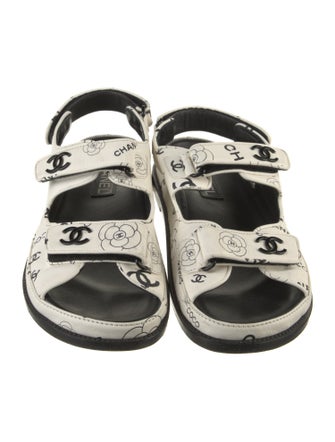 Chanel 2024 Interlocking CC Logo Slingback Sandals
