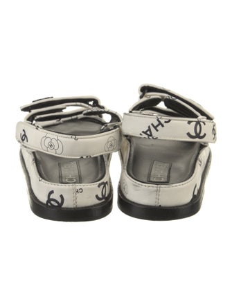 Chanel 2024 Interlocking CC Logo Slingback Sandals