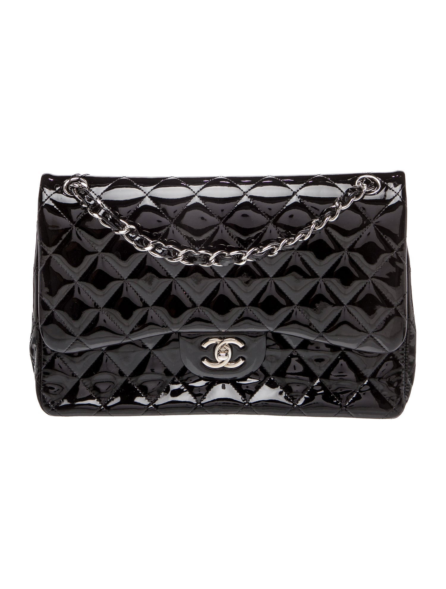 Chanel Classic Patent Jumbo Double Flap Bag