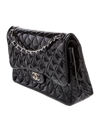 Chanel Classic Patent Jumbo Double Flap Bag