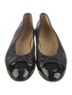 Chanel Interlocking CC Logo Leather Ballet Flats