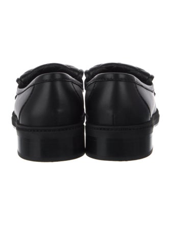 Chanel Interlocking CC Logo Leather Loafers
